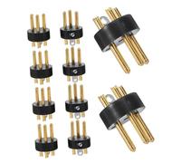 CAXUSD 10 pezzi Adattatore Microfono Xlr Maschio Pin Compatto in Metallo e Abs Connettore Audio Affidabile per Microfono Amplificatore e Adattatori Jack USB