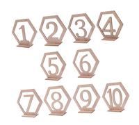 CAXUSD 10 pezzi Matrimonio con Base Esagonale Intagliata Decorazioni Segnatavolo Sposi per Ricevimenti Tavola Riutilizzabili