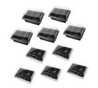 CAXUSD 10 Set Kit Vassoi Semina Starter con Trasparente e Nero Propagatore per Sementi e Germinazione per Giardino e Coltivazione
