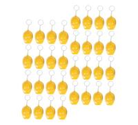 CAXUSD 100 Pezzi Keychain tema architettonico bomboniere per feste di compleanno di costruzione del cappello duro Mini Cappello Tortale per zaino di zinco Giallo