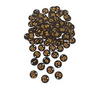 CAXUSD 100pezzi Etichette in Plastica Numerate Con Fori Dischi Circolari Leggeri Per Organizzazione Chiavi Borse Armadietti Uso Quotidiano Resistente e Versatile