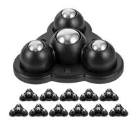 CAXUSD 12 Mini Ruote Girevoli Autoadesive per Mobili in Acciaio Inossidabile, Rotelle Silenziose per Spostamento Facile di Elettrodomestici e Scatole, Accessori per Interni senza