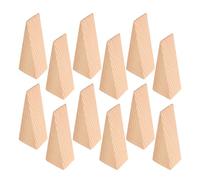 CAXUSD 12 Pezzi Fermaporta in Legno Triangolari Antiscivolo con Superficie Testurizzata per Uso Interno Blocchi di Sicurezza per Porte e Progetti Te Compatibili con Pavimenti in Legno