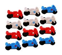 CAXUSD 12 Pezzi Gomme Per Bambini a Forma Di Motocicletta Mini Cancellabili Colorate Portatili Leggere Per Scrivere Disegnare Scuola Casa Ufficio