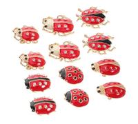 CAXUSD 12 Pezzi Spille Decorative a Forma Di Coccinella Con Cristalli Accessorio Da Donna Per Abbigliamento e Sciarpe