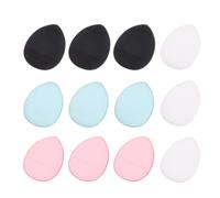 CAXUSD 12 Pezzi Spugnette per Trucco Piccole in Materiale Idrofilo Non-latex, Facili da Trasportare e Leggere, Perfette per Fondotinta in Polvere, per Uso in Viaggio o Casa