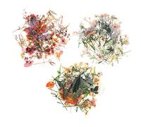 CAXUSD 120 Pezzi Adesivi Decorativi Per Piante Fiori Serie Scrapbooking Adesivi Floreali Vintage Per Artigianato Fai-da-te