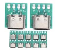 CAXUSD 12pezzi Scheda Convertitore PCB per Cavo USB c Scheda Tipo c Femmina Connettore USB Tipo Femmina Presa