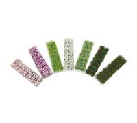 CAXUSD 14 Pezzi Miniature Vegetazione Artificiale Realistica Fiori e Erba per Diorama Giardino Ferroviario e Casa delle Bambole Decorazione Micro Paesaggio