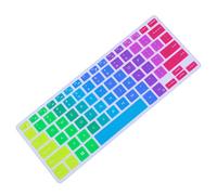 CAXUSD 1pezzi Copertura Tastiera in Silicone Sottile Polvere Arco Iris Per Notebook Protezione Leggera e Silenziosa Facile Da Pulire Compatibile Laptop