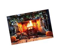 CAXUSD 1pezzi Sfondo Natalizio Per Focolare Fotografico Per Festa Di Natale Per Ospiti Familiari Amici