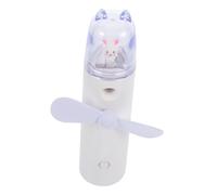 CAXUSD 1pezzi Ventilatore Portatile Ricaricabile Con Nebulizzazione e Usb Mini Fan Per Esterni Eventi Sportivi e Viaggi Design Elegante e Silenzioso Colore Bianco