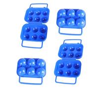 CAXUSD 1set Scatola Portauova Portatile Plastica Da Contenitore Per Uova Blu Per Picnic e Campeggio Mantiene Freschi Gli Alimenti