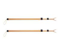 CAXUSD 2 Pezzi Asta Telescopica Regolabile per Stendere Vestiti in Lega di Alluminio Supporto Estensibile da Soffitto per Casa Salvaspazio e Resistente per Asciugatura Abiti