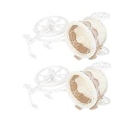 CAXUSD 2 Pezzi Cestini Portaoggetti Per Fiori Intrecciati in Rattan Contenitori Decorativi Semplici Per Casa Ufficio Tavolo