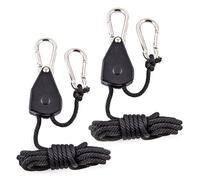 CAXUSD 2 Pezzi Ganci per Lampade da Coltivazione Corda Regolabile 1/8 Pollice Heavy Duty Yoyo Hanger per Apparecchi di Illuminazione Giardinaggio