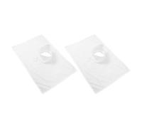 CAXUSD 2 Pezzi Panno in Cotone Bianco per Letto Massaggio Apertura per Viso, Copri Lettino Professionale, Facile da Pulire e Confortevole per Ambienti Spa