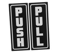 CAXUSD 2 pezzi Piastra Segnaletica Push Pull in Acrilico Nero Opaco per Porte in Vetro per Ufficio Hotel Negozio e Casa Facile Installazione e Resistente