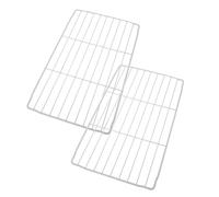 CAXUSD 2 Pezzi Ripiani in Metallo Bianco Organizer e Divisori per Congelatore e Frigorifero Rete Resistente per Spazi Ordinati e Facile Pulizia