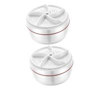 CAXUSD 2 Pz Mini Lavatrice Piccola Lavatrice Portatile Lavatrice a Mano Lavatrice Manuale Per Bucato Lavatrice a Pedale Mini Lavastoviglie Per Lavello Rondella Da Viaggio Bianca Plastica