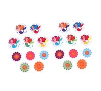 CAXUSD 2 Set Adesivi per Vasca Antiscivolo Lavabile Decalcomanie Antiscivolo per Vasca Adesivi Luminosi Antiscivolo per Vasca Adesivi Floreali Applicazione di Fiori Toilette Tappi 10 Pz*2