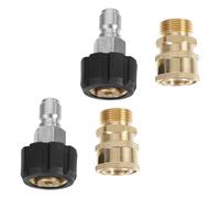 CAXUSD 2 Set Kit Raccordi Rapidi in Ottone per Idropulitrice Adattatori Filettati e Resistenti e Compatibili con Tubi Standard per Uso Industriale e Domestico
