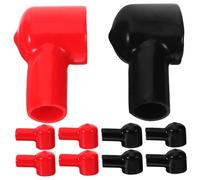 CAXUSD 20 pezzi Copertura Terminale Batteria in PVC Protezione Isolante Resistente e Antivento Rosso e Nero per Terminali Auto Protezione Contro Cortocircuiti e