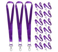 CAXUSD 20 Pezzi Lanyard Porta Badge con Moschettone Rapido Cordino Collo Leggero per Badge Id Staff Insegnanti Conferenze e Ufficio Cinturino Robusto con Clip in Metallo