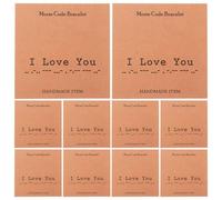 CAXUSD 20 Pezzi Schede per imparare il codice Morse Carta di auguri di Natale biglietto d'auguri Biglietto di auguri unico carta di San carte di apprendimento Light Brown