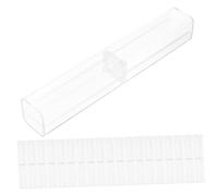 CAXUSD 20pezzi Scatola Portapenne Trasparente per Penne in Plastica Robusta Astuccio per Matite Design Elegante Lati Organizer per Piccoli Oggetti per Casa Ufficio Scuola Viaggio