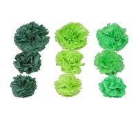 CAXUSD 21 Pezzi Pompon di Verde per Feste e Laurea Decorazioni Appese in per Compleanni Allestimenti Primavera e Scuola Accessori Foto Photo Booth