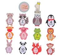 CAXUSD 24 Adesivi Per Bambini A Tema Animali Per Accessori Fotografici Dalla Nascita Anno Delicati Sulla Pelle Inodori