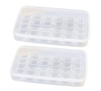 CAXUSD 2pezzi Contenitore per Uova in Plastica Coperchio Impilabile e Trasparente per Conservazione Adatto per Frigorifero e Congelatore Protezione Fragile e Riutilizzabile