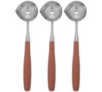CAXUSD 3 cucchiai per sciogliere i sigilli di cera - Cucchiaio per sigilli di cera con manico in legno - Versatore per per inviti di nozze fai da te e scrapbooking