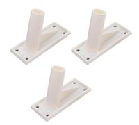 CAXUSD 3 Pz Base Per Asta Portabandiera in Metallo Kit Asta Portabandiera Piccola Bandiera Americana Portabandiera Muro Supporto a Parete Bianca Montaggio a Parete Plastica Bandiera Rossa