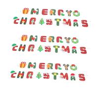 CAXUSD 3pezzi Striscione Di Natale in Carta Per Interni Ed Esterni Decorazione Murale Per Feste Natalizie e Invernali Striscione Di Buon Natale Per Porte