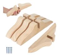 CAXUSD 4 Pezzi Base Divisoria per Separè in Legno Beige, Supporto Stabile | Room Divider, Supporto per Partizione della Stanza, Installazione Semplice, Layout Regolabile, Aree Aperte