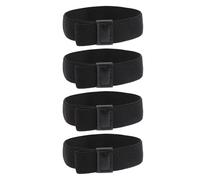 CAXUSD 4 Pezzi Fascia Elastica per Bento Box a Doppio Strato in Nylon Nero | Riutilizzabile e Facile da Pulire, Uso Semplice e Multiuso, Design Essenziale per Pranzo fuori Casa