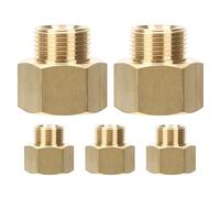 CAXUSD 5 Pezzi Raccordi in Ottone per Tubo da Giardino Adattatori Maschio e Femmina Resistenti alla Corrosione Connettori Rapidi per Riparazioni e Collegamenti Idraulici Leggeri e