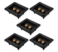 CAXUSD 5 Pezzi Spina Quadrata Per Subwoofer Morsetto Di Collegamento Per Subwoofer Terminali Per Cavi Per Altoparlanti A Tazza Piastra Terminale Per Altoparlanti Fai Da Te Terminali Per