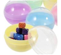 CAXUSD 50 pezzi Capsule Rotonde Macaron Semitrasparenti per Distributori Automatici Contenitori Vuoti in Plastica Resistenti per Giochi da Te e Riempitivi per Feste