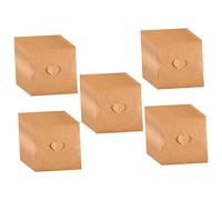 CAXUSD 50pezzi Custodie di Carta Kraft per CD e Dvd con Bottone Organizer Protettivo per Film e Musica Design Forma di Cuore per Conservazione e Trasporto