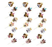 CAXUSD 56 Pezzi Decorazioni Compleanno Cane Topper Cupcake con Facce Cuccioli Accessori Festa Tema Animali per Shower e Feste Pet