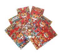 CAXUSD 6 Pezzi Buste Rosse Festive per Capodanno Sacchetti Buona Sorte per Compleanni e Design per Regali e