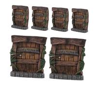 CAXUSD 6 Pezzi Decorazione della dell'albero simulato Arredamento Artistico del Cortile delle Fate Miniature da Accessori fati Bonsai Sintetica Marrone Chiaro