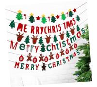 CAXUSD 6 Pezzi Latte Natale striscioni natalizi per interni striscione natalizio Decorazioni invernali stendardo Natale Banner sospeso provato