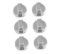 CAXUSD 6pezzi Manopole Per Gas Pomelli Per Cucina Gas Design Brushed Metal Per e Colore Argento