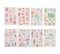 CAXUSD 8 Fogli Adesivi Botanici Naturali per Scrapbooking e Journaling Stickers Decorativi per Planner Custodie per Telefono e Crafting Diy