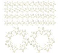 CAXUSD 80 Pezzi Graffette Stella in Metallo Dorato Fermacarte Decorativi per Ufficio Scuola e Wedding Planner Clip Segnalibro Carine per Memo e Organizzazione Documenti