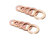 CAXUSD 80pezzi Rondelle Rame Solido Per Guarnizioni Kit Assortito Per Tappi Di Scarico e Fissaggi Idraulici Facile Da Riporre e Portatile Compatibile Con Motori e Macchinari Vari